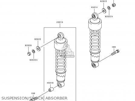 SUSPENSION/SHOCK ABSORBER - EL250D7 ELIMINATOR 1996 EUROPE GR