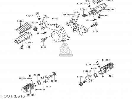 FOOTRESTS - EL250D7 ELIMINATOR 1996 EUROPE GR