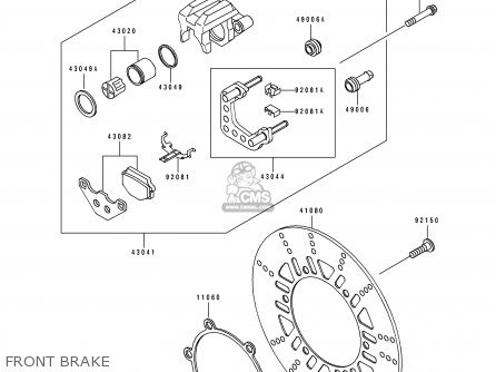 FRONT BRAKE - EL250D7 ELIMINATOR 1996 EUROPE GR