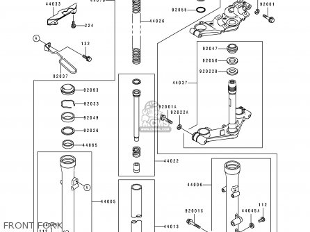 FRONT FORK - EL250D7 ELIMINATOR 1996 EUROPE GR