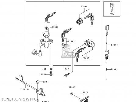 IGNITION SWITCH - EL250D7 ELIMINATOR 1996 EUROPE GR