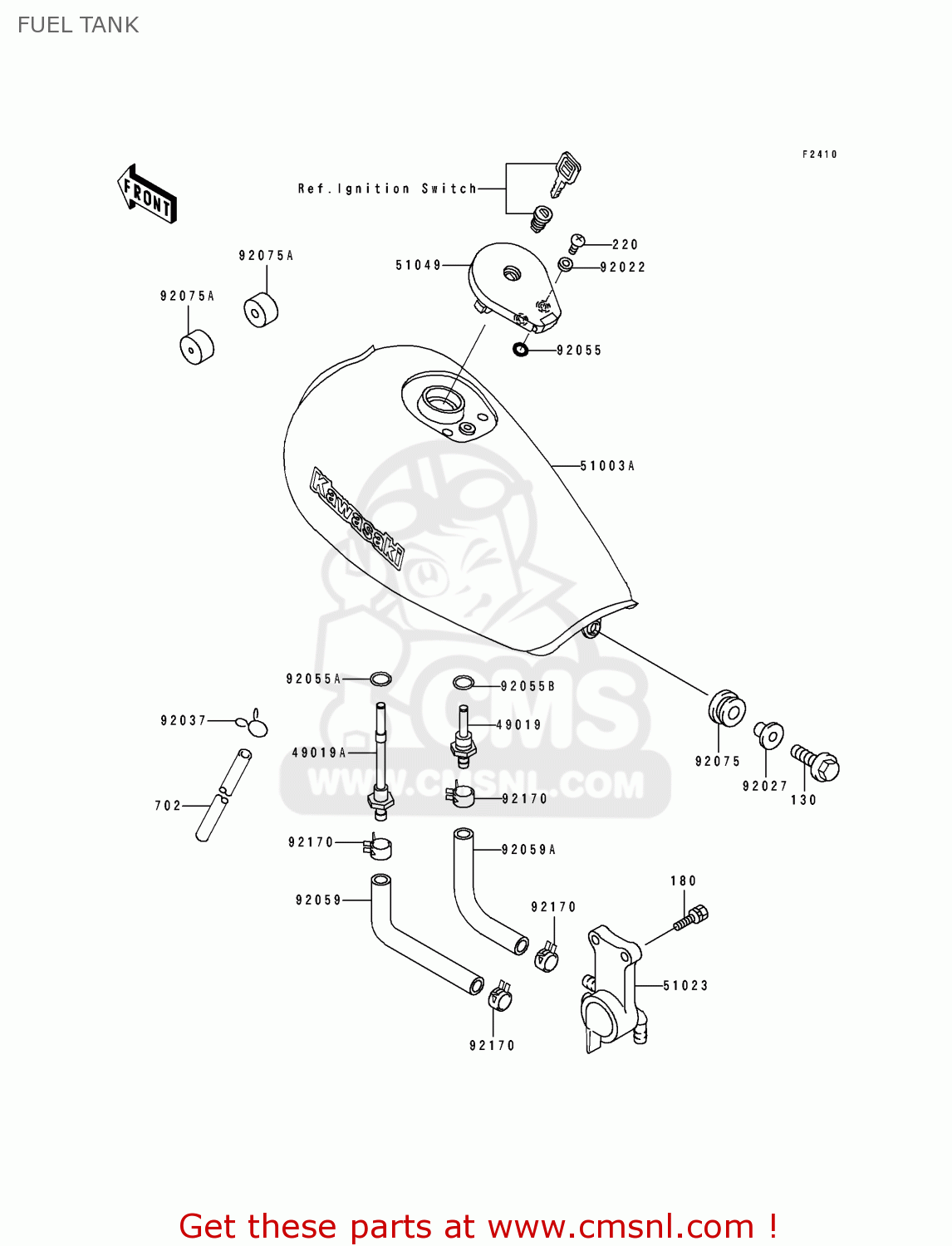 FUEL TANK EL250E1 ELIMINATOR 1991 EUROPE FR IT