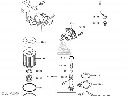 OIL PUMP - EL250E1 ELIMINATOR 1991 EUROPE FR IT
