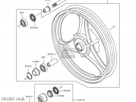 FRONT HUB - EL250E1 ELIMINATOR 1991 EUROPE FR IT