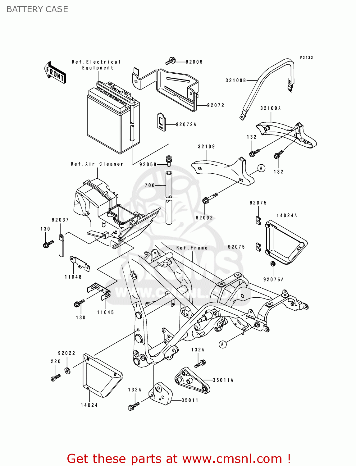 BATTERY CASE EL250E1 ELIMINATOR 1991 USA CALIFORNIA CANADA