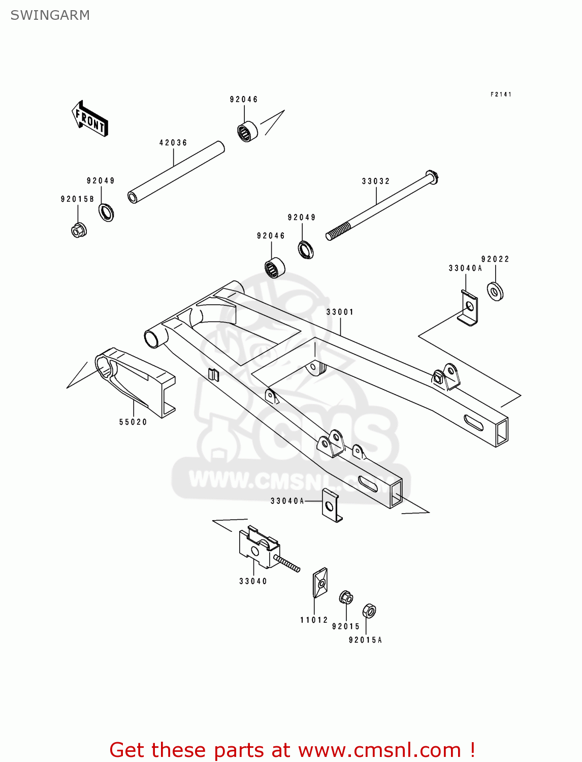 SWINGARM EL250E1 ELIMINATOR 1991 USA CALIFORNIA CANADA