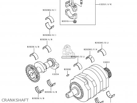 CRANKSHAFT - EL250E1 ELIMINATOR 1991 USA CALIFORNIA CANADA
