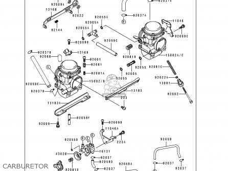 CARBURETOR - EL250E1 ELIMINATOR 1991 USA CALIFORNIA CANADA