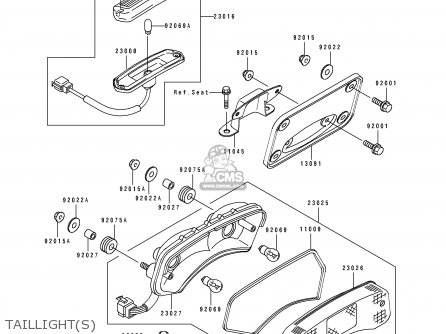 TAILLIGHT(S) - EL250E1 ELIMINATOR 1991 USA CALIFORNIA CANADA