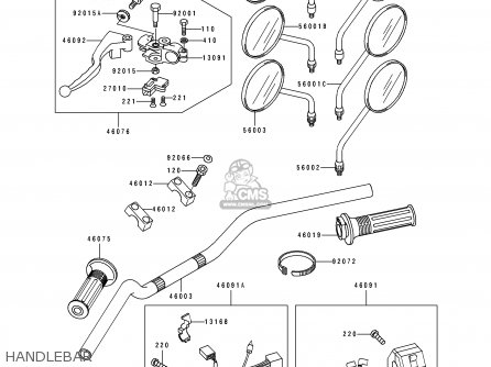 HANDLEBAR - EL250E2 ELIMINATOR 1992 EUROPE FR FG IT