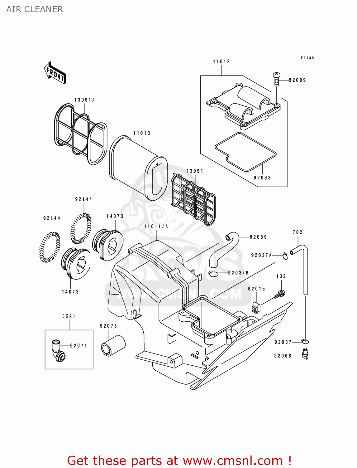 AIR CLEANER EL250E3 ELIMINATOR 1993 CANADA