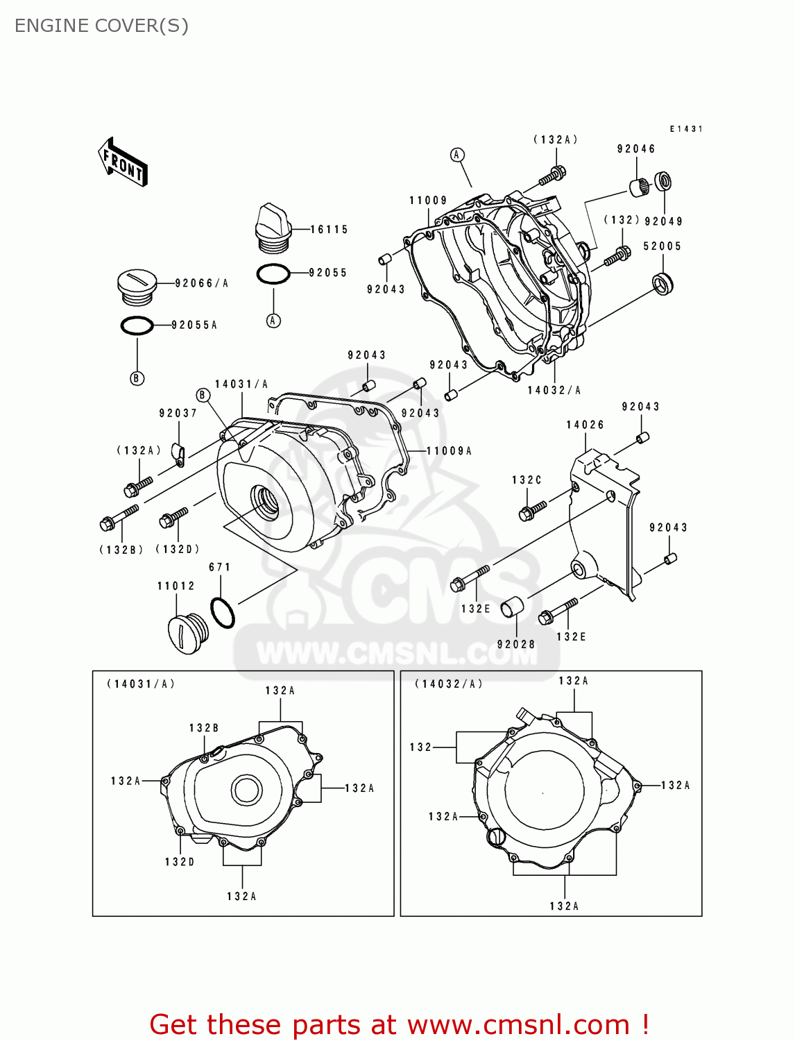 ENGINE COVER(S) EL250E3 ELIMINATOR 1993 CANADA