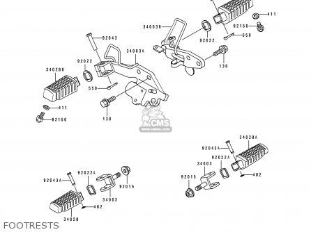 FOOTRESTS - EL250E3 ELIMINATOR 1993 NETHERLANDS FG