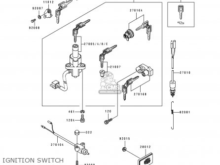 IGNITION SWITCH - EL250E3 ELIMINATOR 1993 NETHERLANDS FG