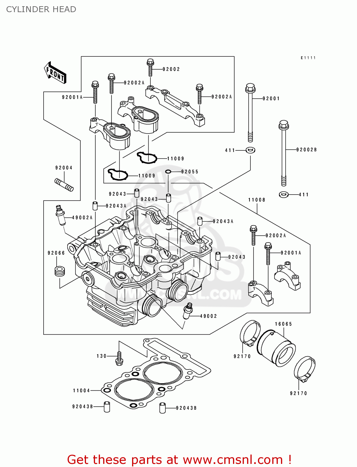 CYLINDER HEAD EL250E4 ELIMINATOR 1994 CANADA