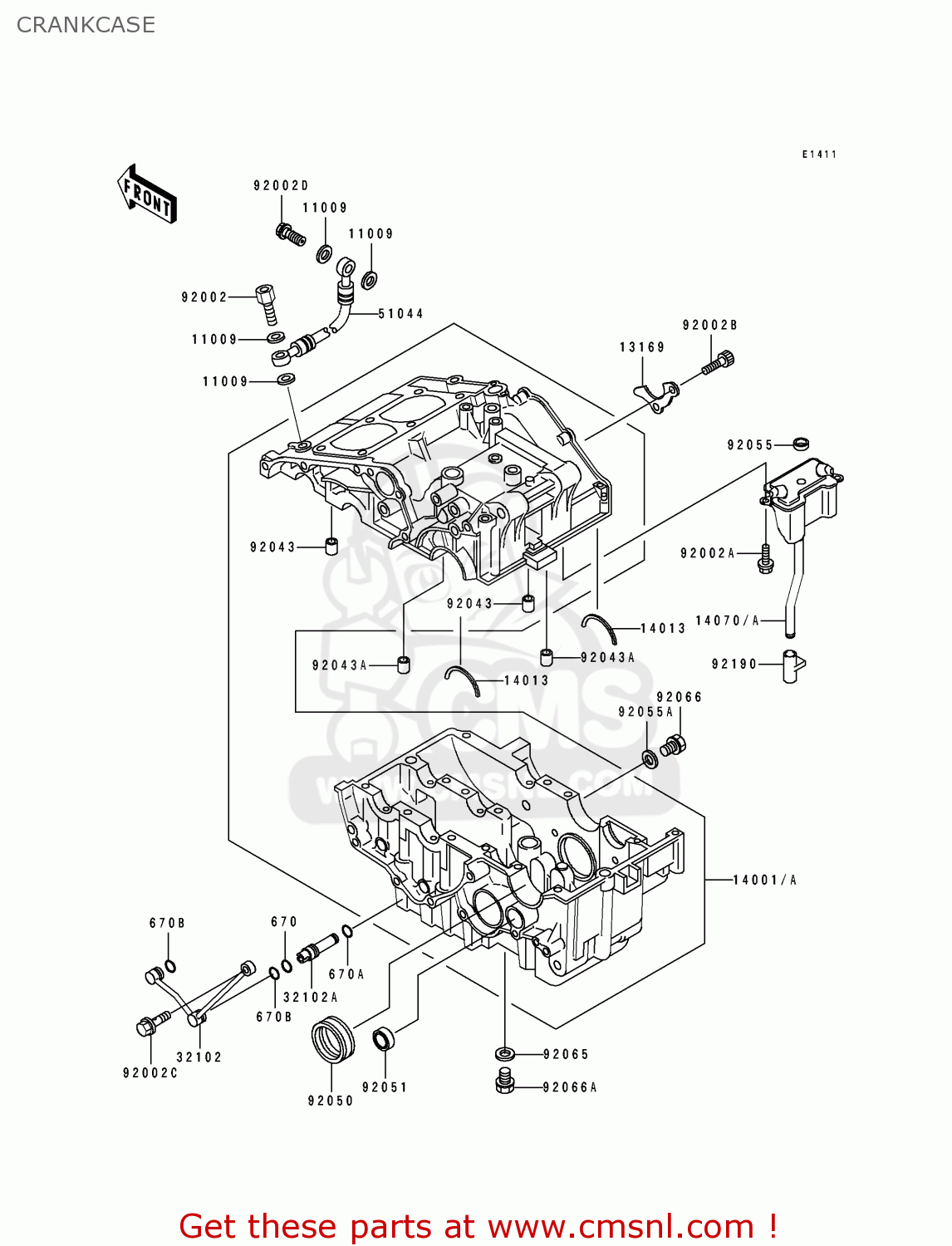 CRANKCASE EL250E4 ELIMINATOR 1994 CANADA