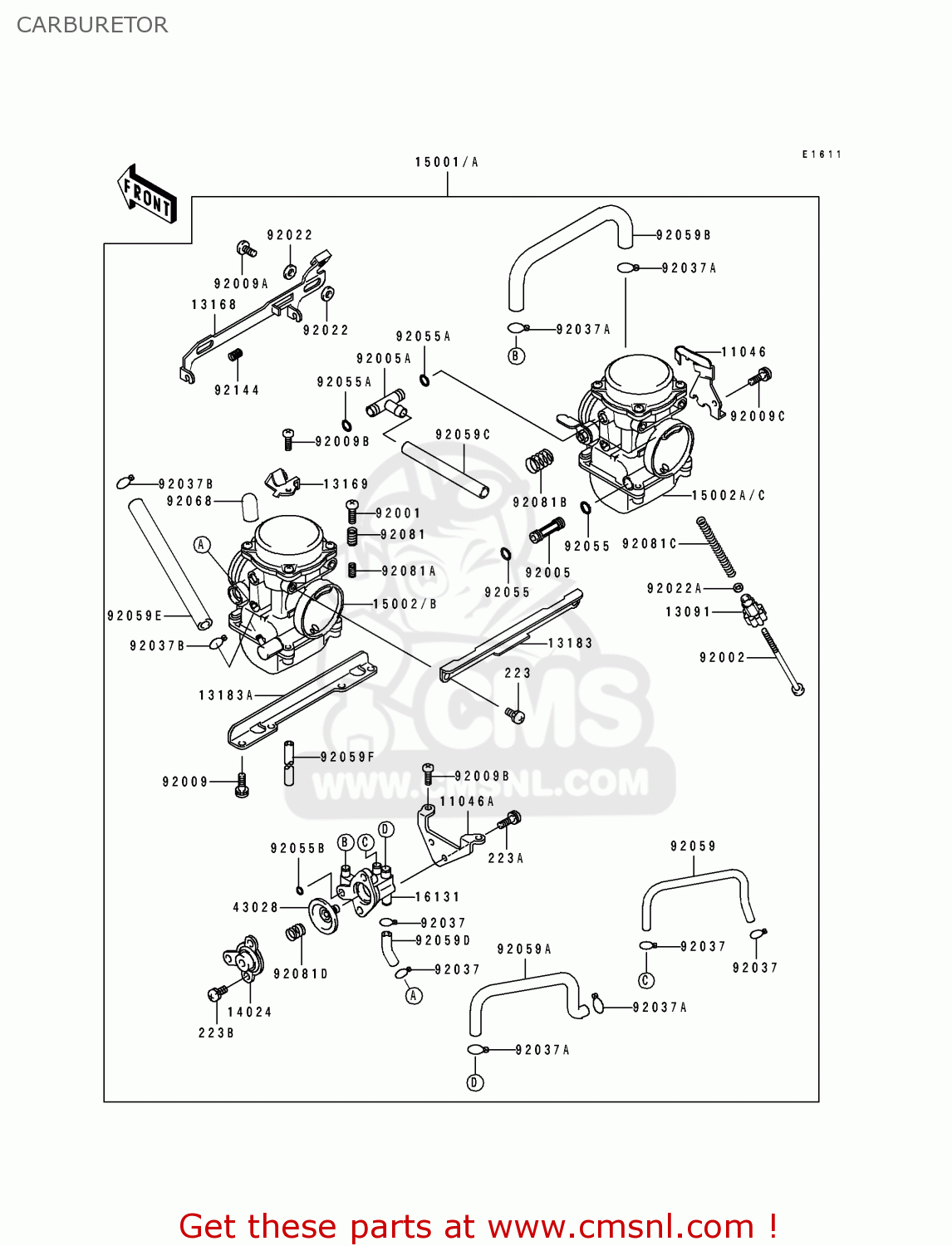 CARBURETOR EL250E4 ELIMINATOR 1994 CANADA