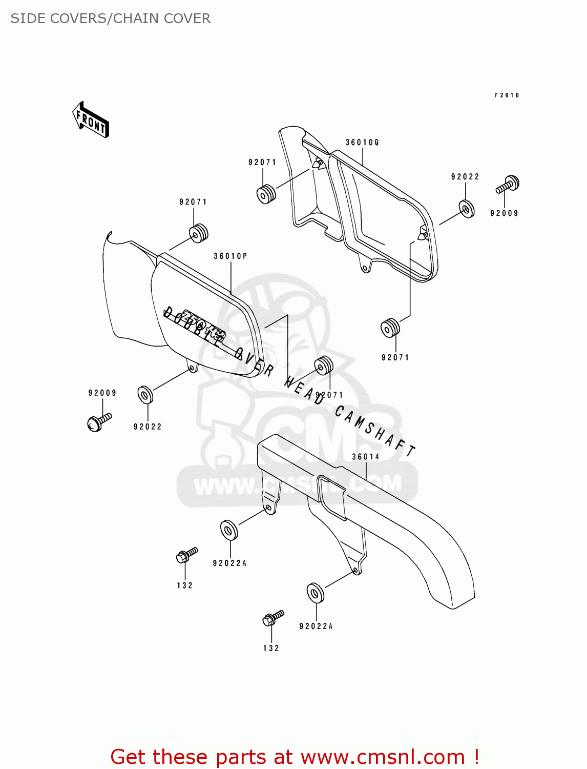 SIDE COVERS/CHAIN COVER EL250E4 ELIMINATOR 1994 CANADA