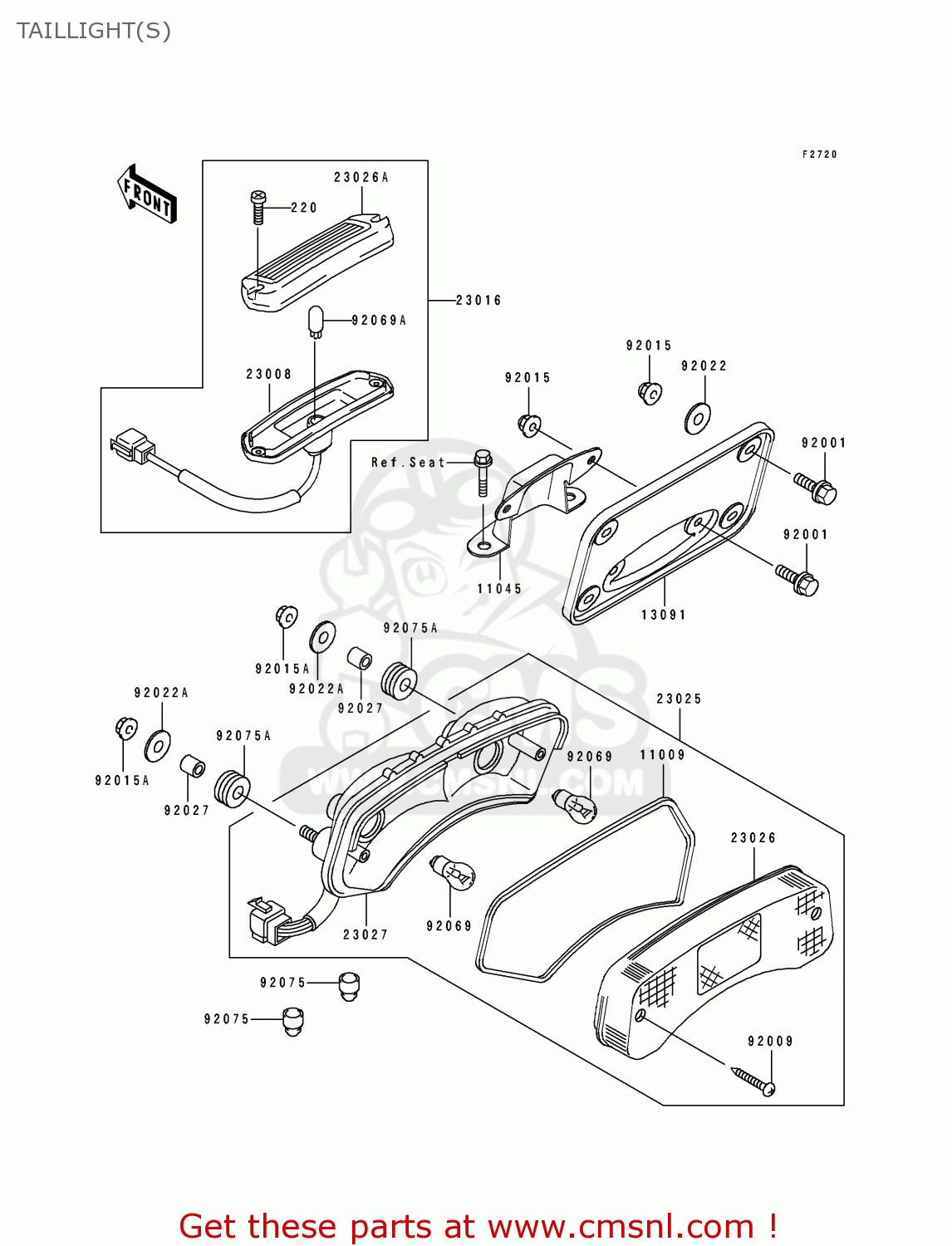 TAILLIGHT(S) EL250E4 ELIMINATOR 1994 CANADA