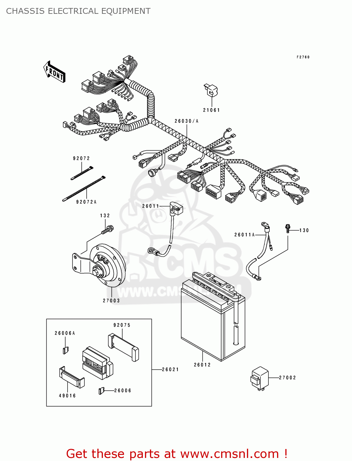 CHASSIS ELECTRICAL EQUIPMENT EL250E4 ELIMINATOR 1994 CANADA