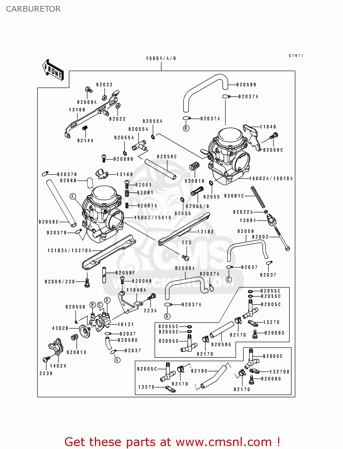 CARBURETOR EL250E4 ELIMINATOR 1994 FRANCE GR