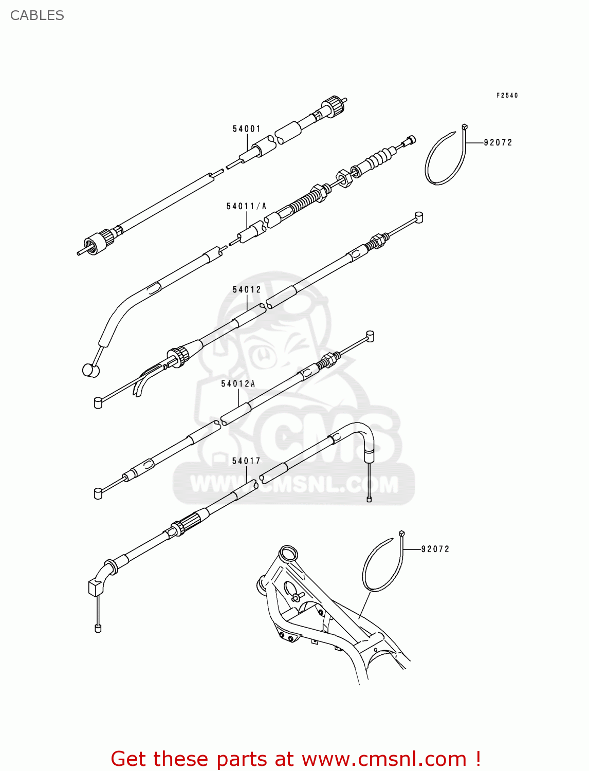 CABLES EL250F2 ELIMINATOR 1996 FRANCE NL AR FG IT