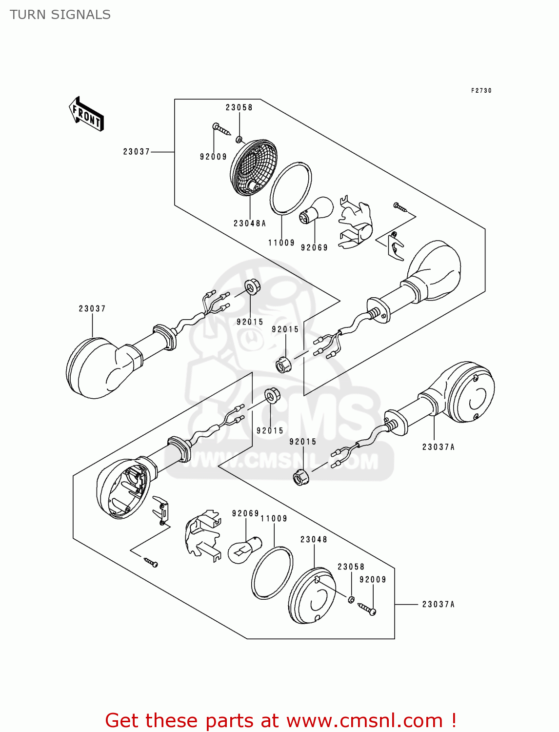 TURN SIGNALS EL250F2 ELIMINATOR 1996 FRANCE NL AR FG IT