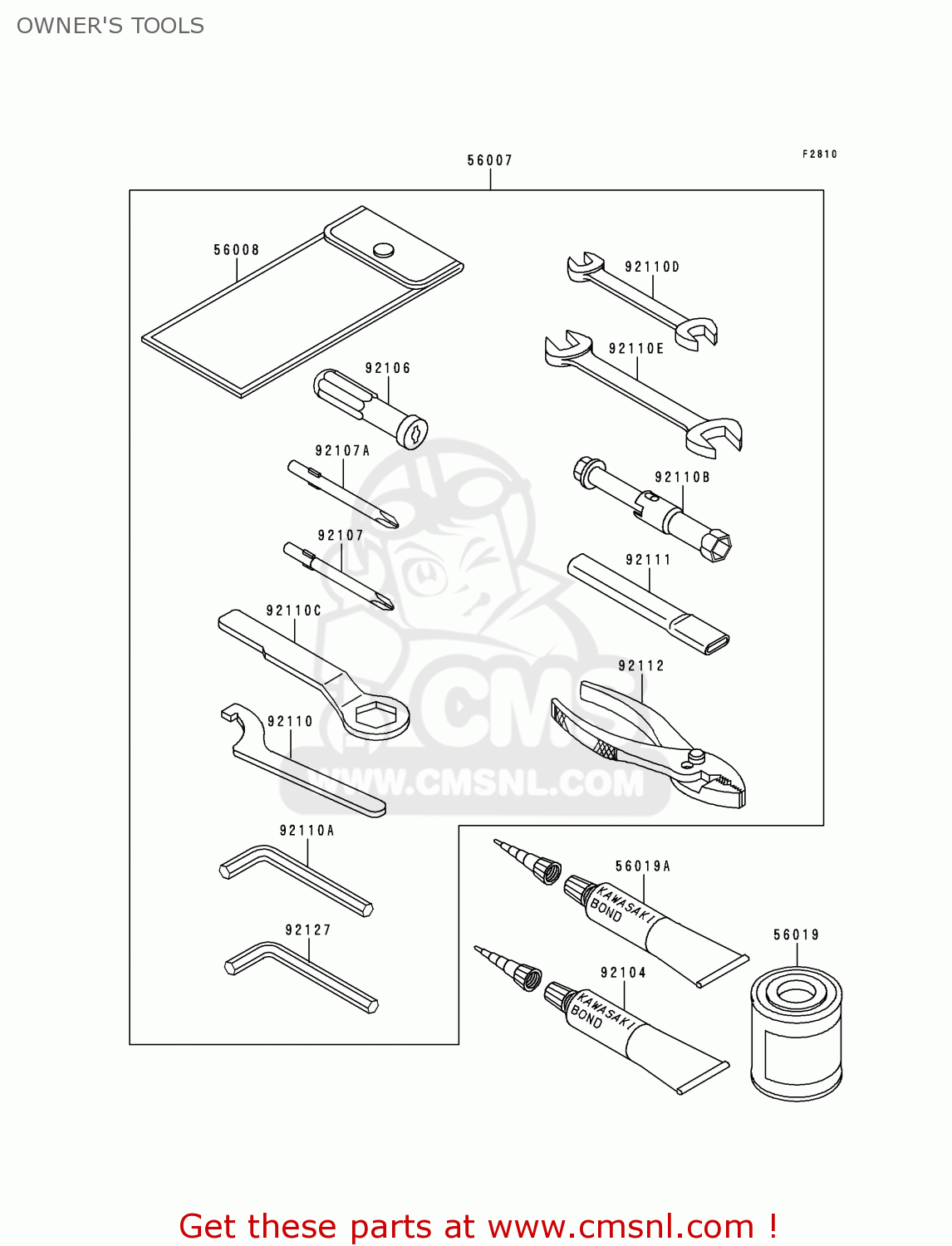 OWNER'S TOOLS EL250F2 ELIMINATOR 1996 FRANCE NL AR FG IT