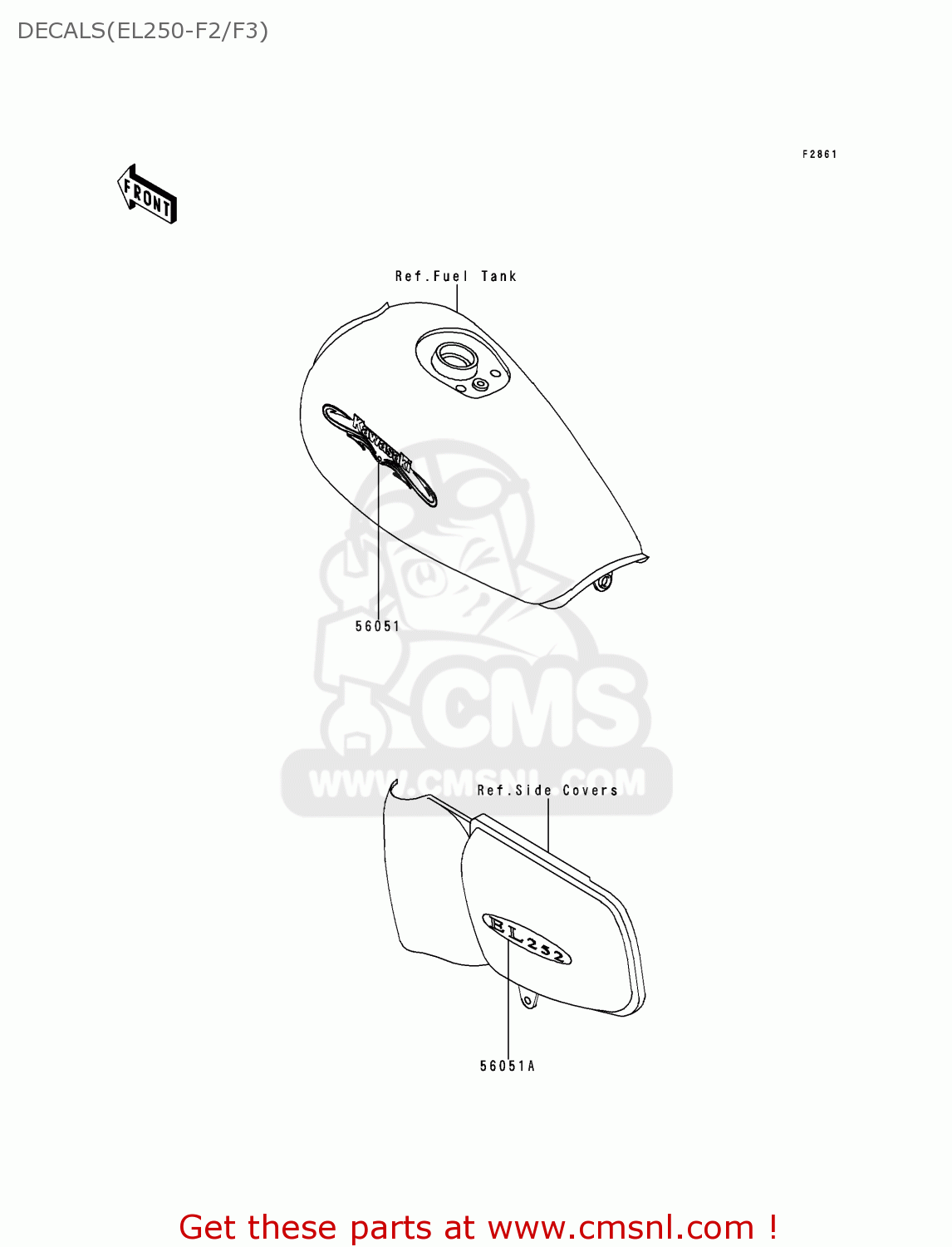 DECALS(EL250-F2/F3) EL250F2 ELIMINATOR 1996 FRANCE NL AR FG IT