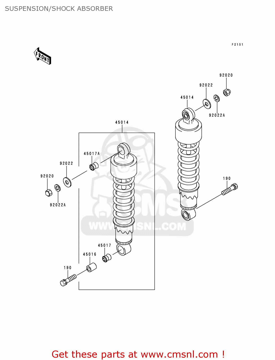 SUSPENSION/SHOCK ABSORBER EL250F3 ELIMINATOR 1997 NETHERLANDS AR