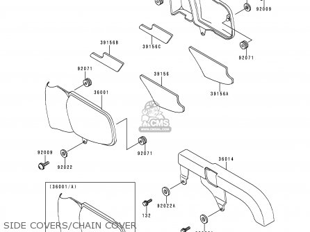 SIDE COVERS/CHAIN COVER - EL250F3 ELIMINATOR 1997 NETHERLANDS AR