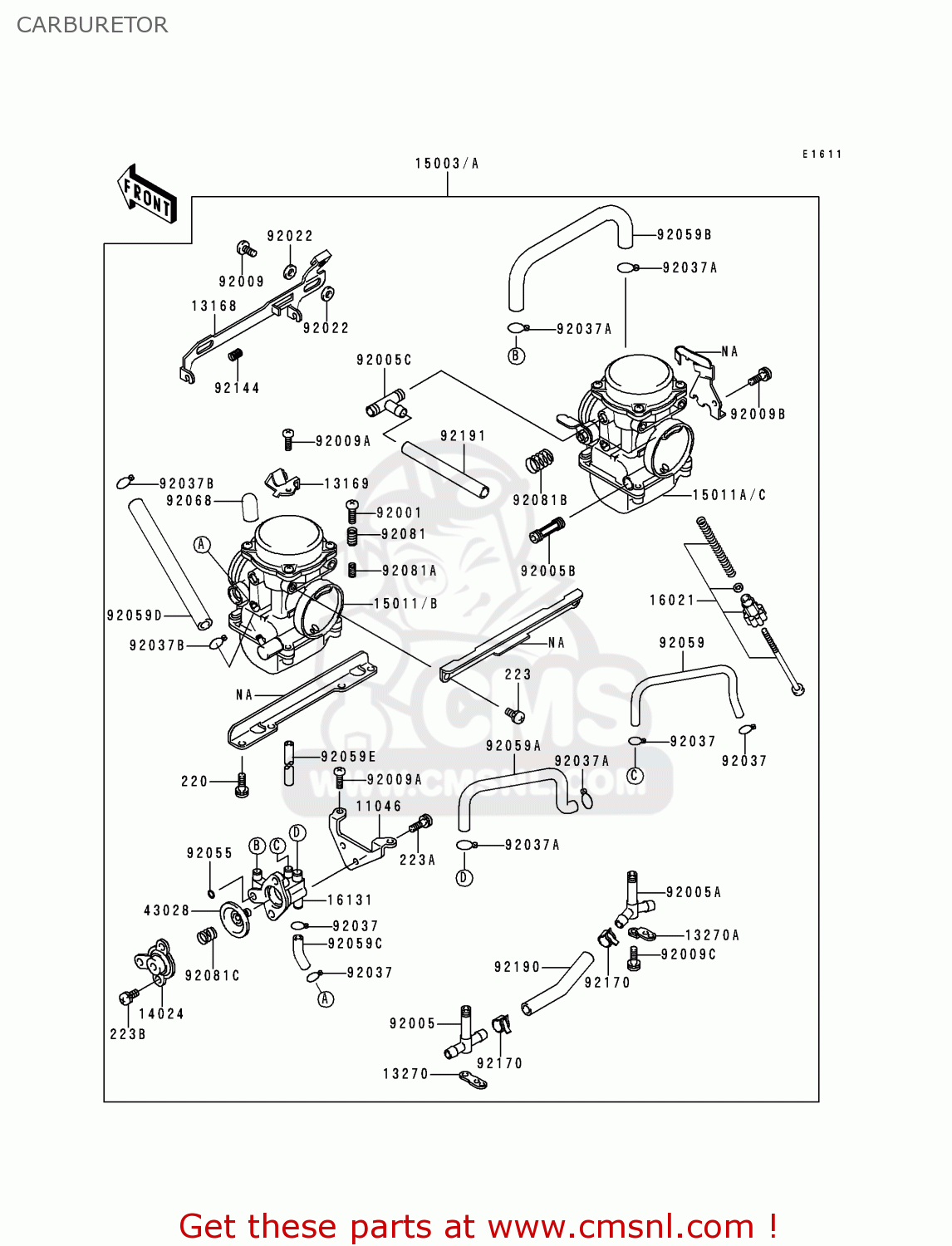 CARBURETOR EL250F4 ELIMINATOR 1999 NETHERLANDS FG IT NR