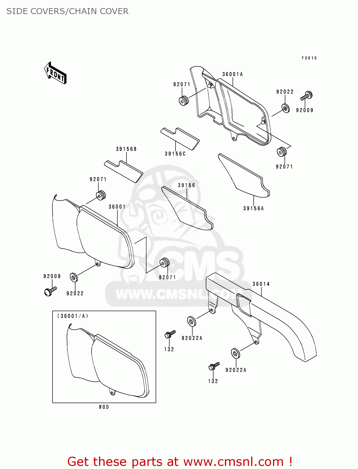 SIDE COVERS/CHAIN COVER EL250F4 ELIMINATOR 1999 NETHERLANDS FG IT NR