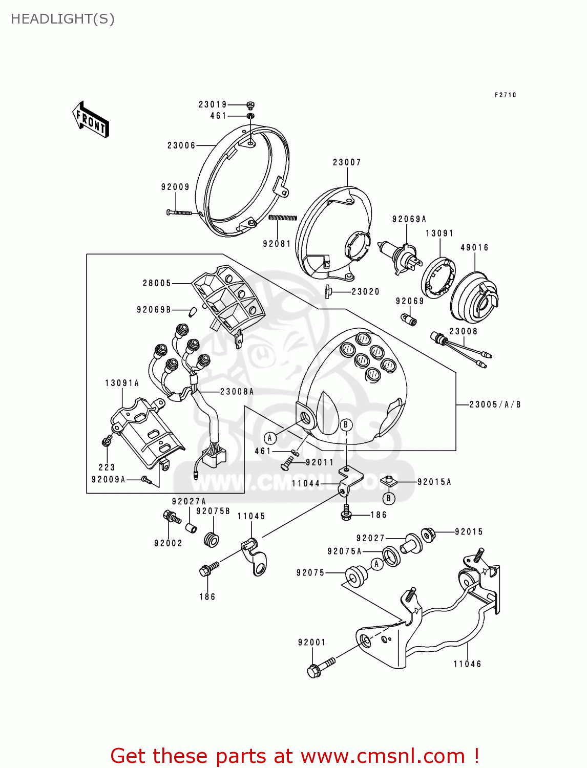 HEADLIGHT(S) EL250F4 ELIMINATOR 1999 NETHERLANDS FG IT NR