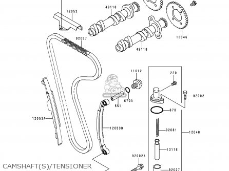 CAMSHAFT(S)/TENSIONER - EL250F4 ELIMINATOR 1999 NETHERLANDS FG IT NR