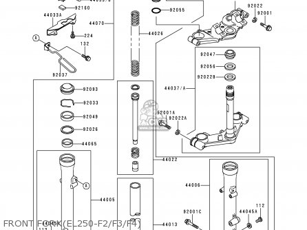 FRONT FORK(EL250-F2/F3/F4) - EL250F4 ELIMINATOR 1999 NETHERLANDS FG IT NR