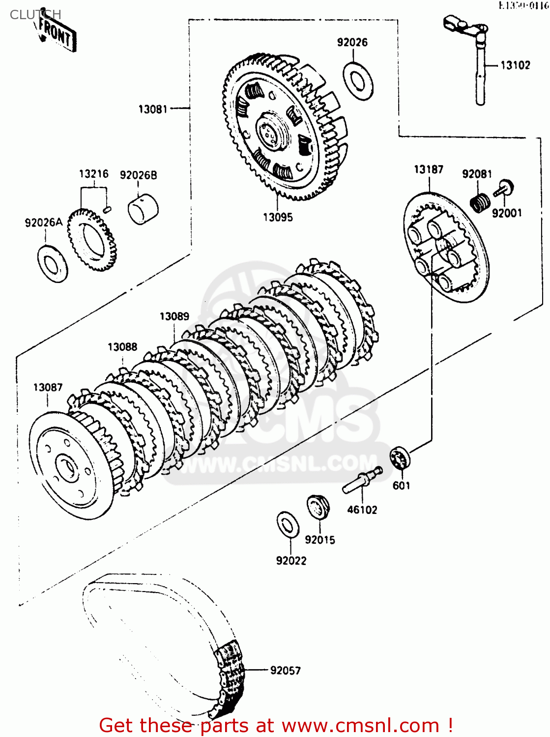 CLUTCH EN400A2 VULCAN 1986 CANADA / LIQUID COOLED