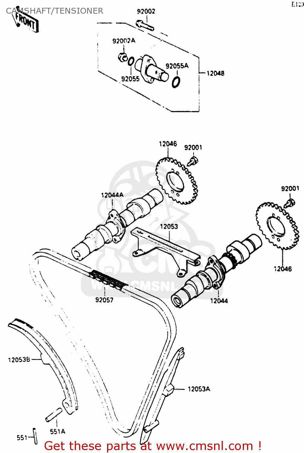 CAMSHAFT/TENSIONER EN400A2 VULCAN 1986 CANADA / LIQUID COOLED