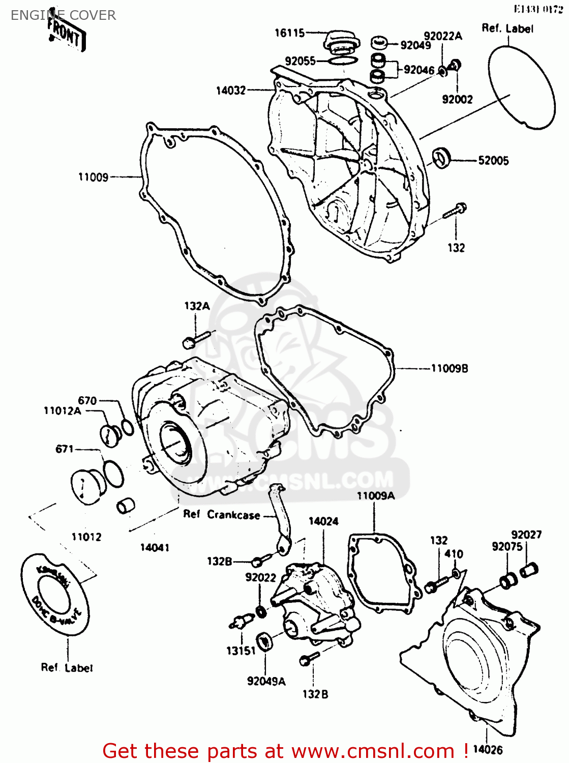 ENGINE COVER EN400A2 VULCAN 1986 CANADA / LIQUID COOLED