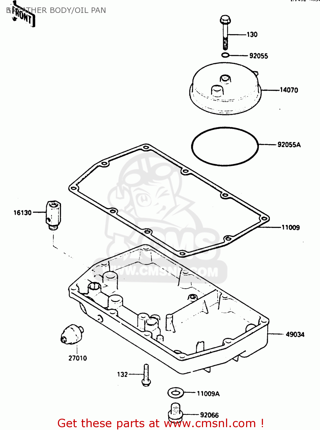 BREATHER BODY/OIL PAN EN400A2 VULCAN 1986 CANADA / LIQUID COOLED