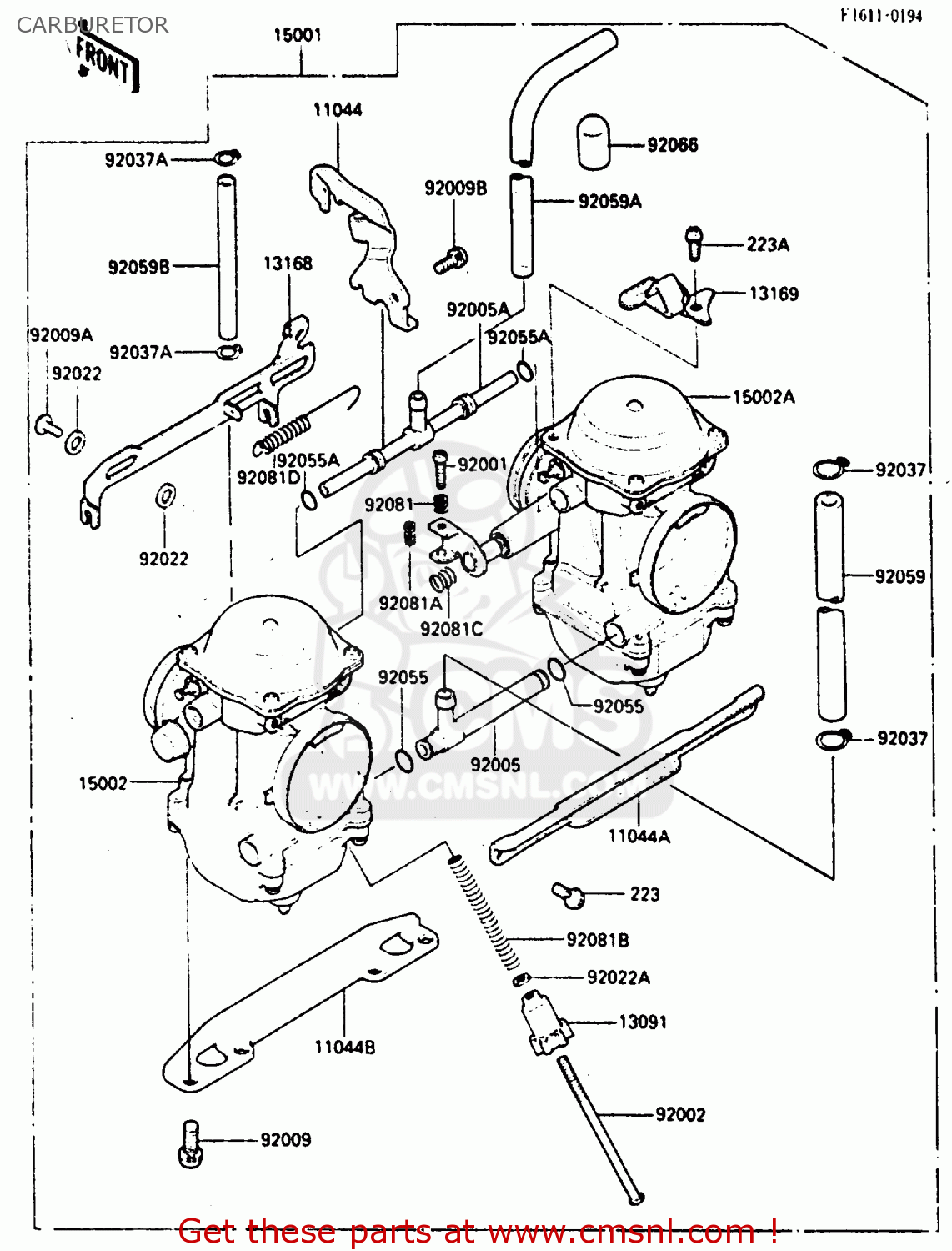 CARBURETOR EN400A2 VULCAN 1986 CANADA / LIQUID COOLED