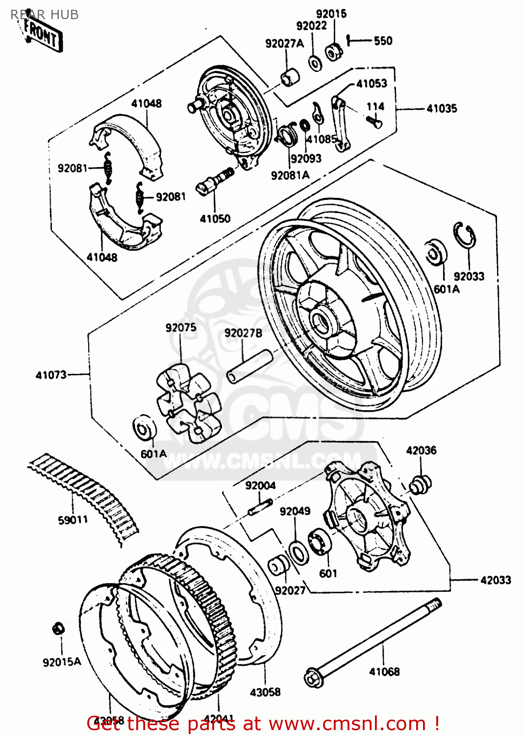 REAR HUB EN400A2 VULCAN 1986 CANADA / LIQUID COOLED