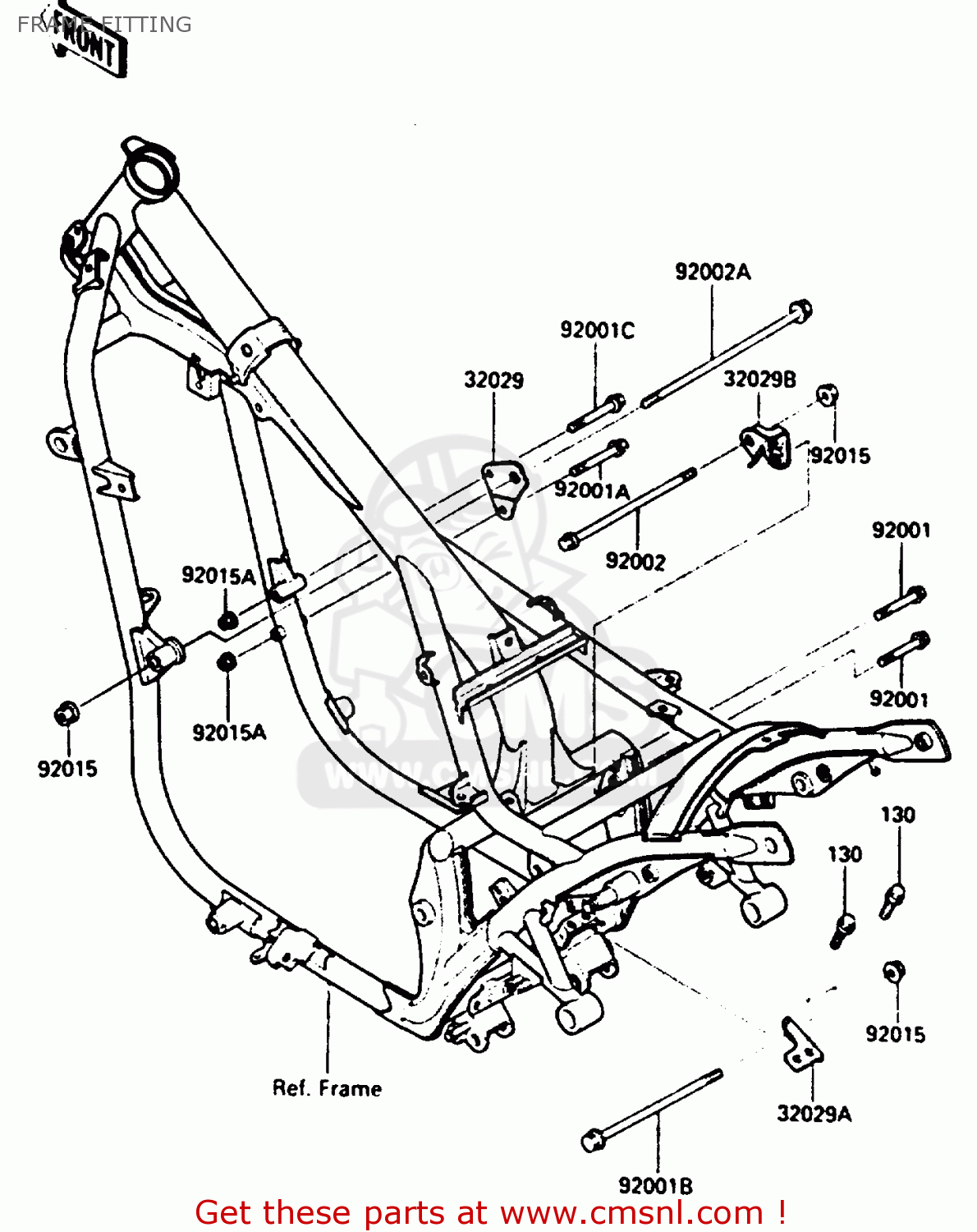FRAME FITTING EN400A2 VULCAN 1986 CANADA / LIQUID COOLED