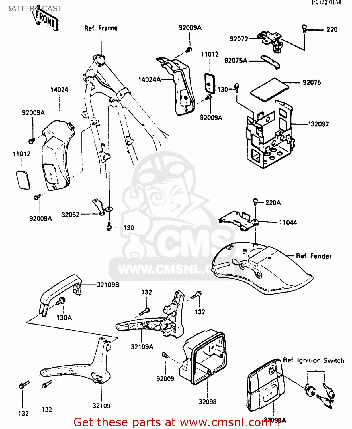 BATTERY CASE EN400A2 VULCAN 1986 CANADA / LIQUID COOLED