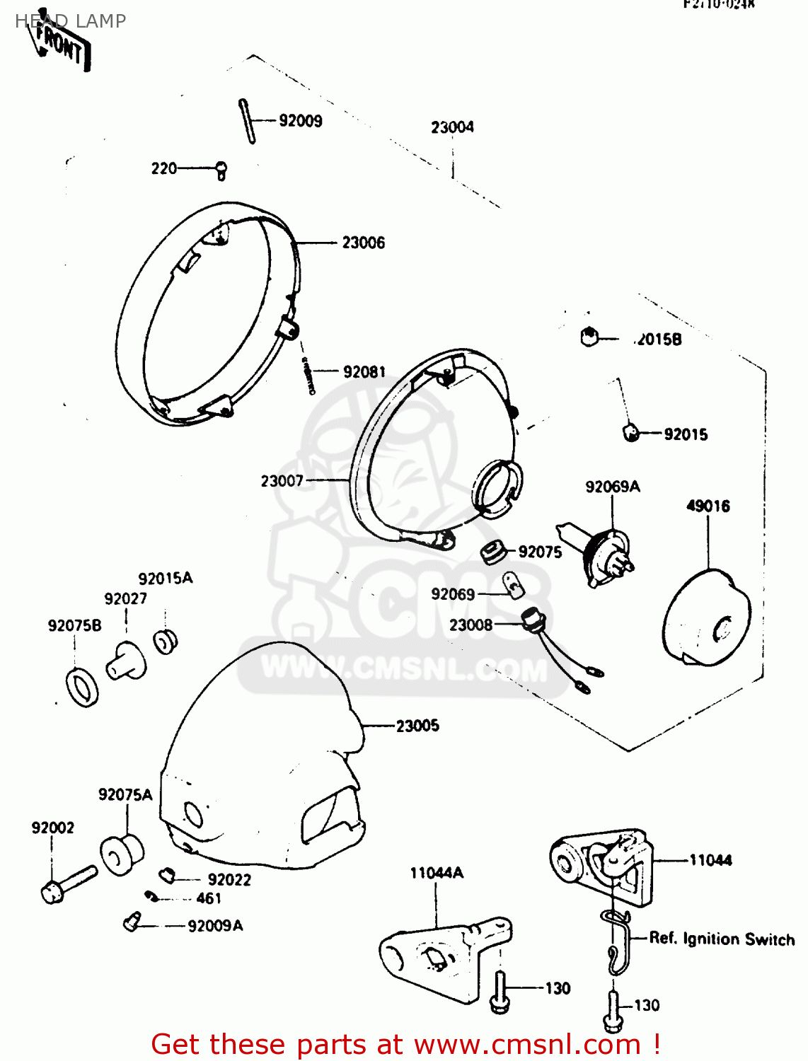 HEAD LAMP EN400A2 VULCAN 1986 CANADA / LIQUID COOLED