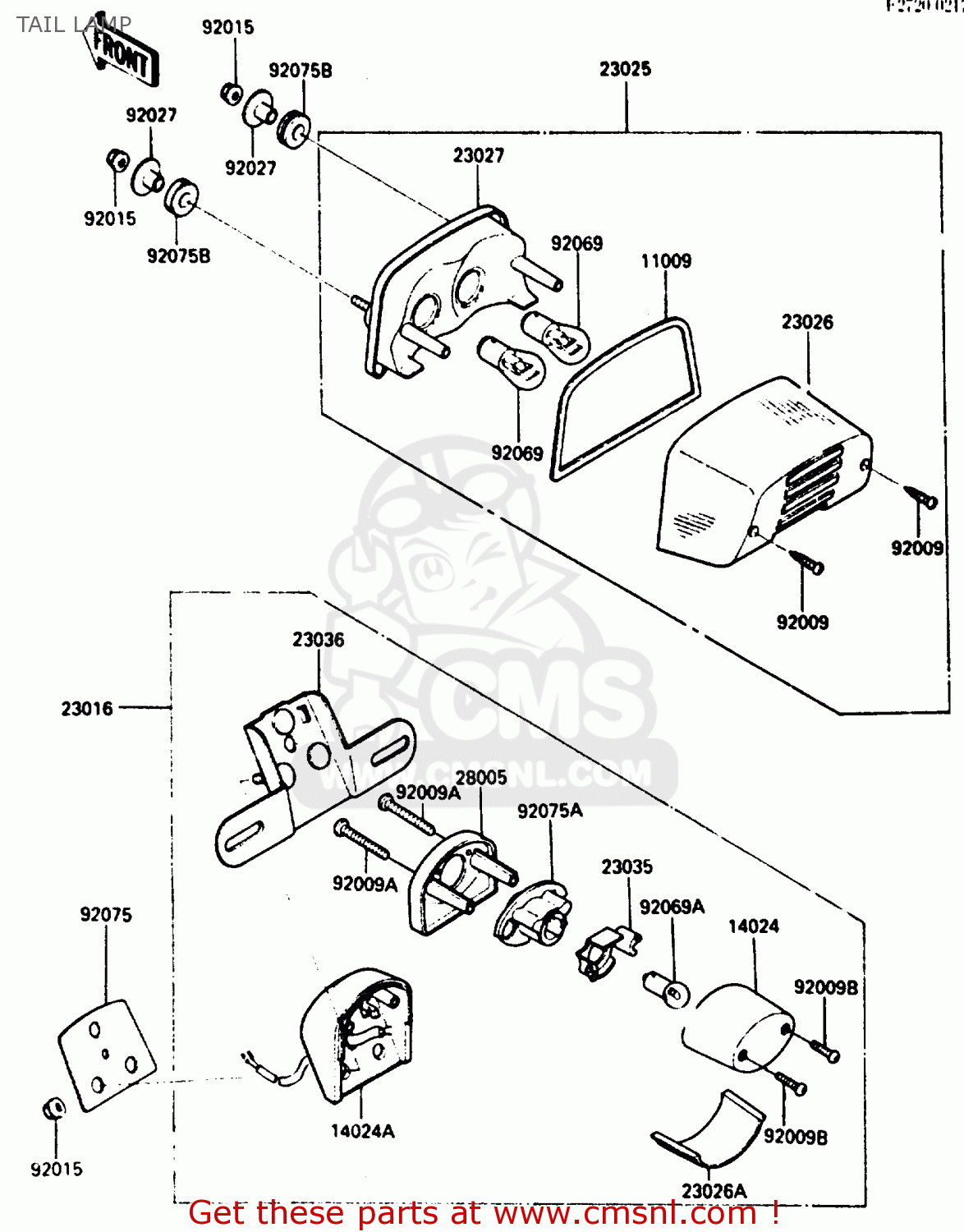 TAIL LAMP EN400A2 VULCAN 1986 CANADA / LIQUID COOLED