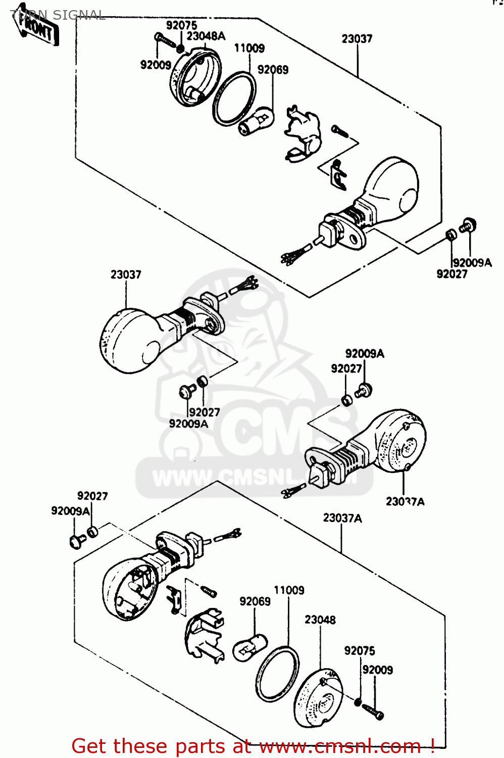 TURN SIGNAL EN400A2 VULCAN 1986 CANADA / LIQUID COOLED