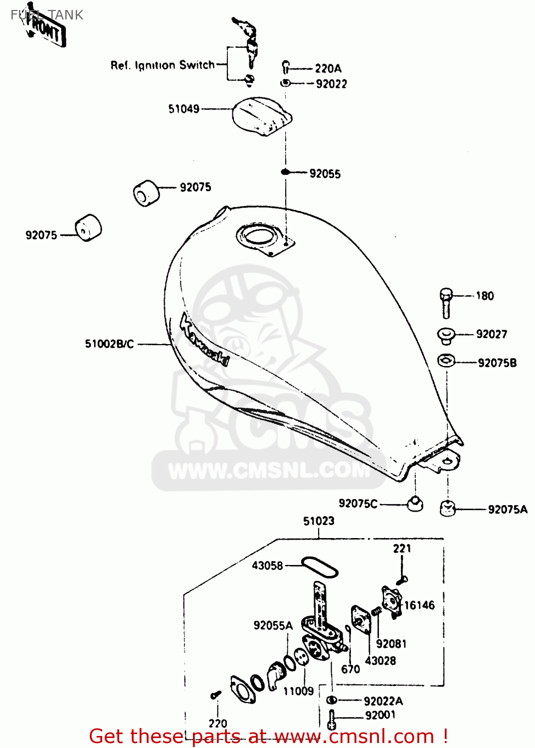 FUEL TANK EN400A2 VULCAN 1986 CANADA / LIQUID COOLED