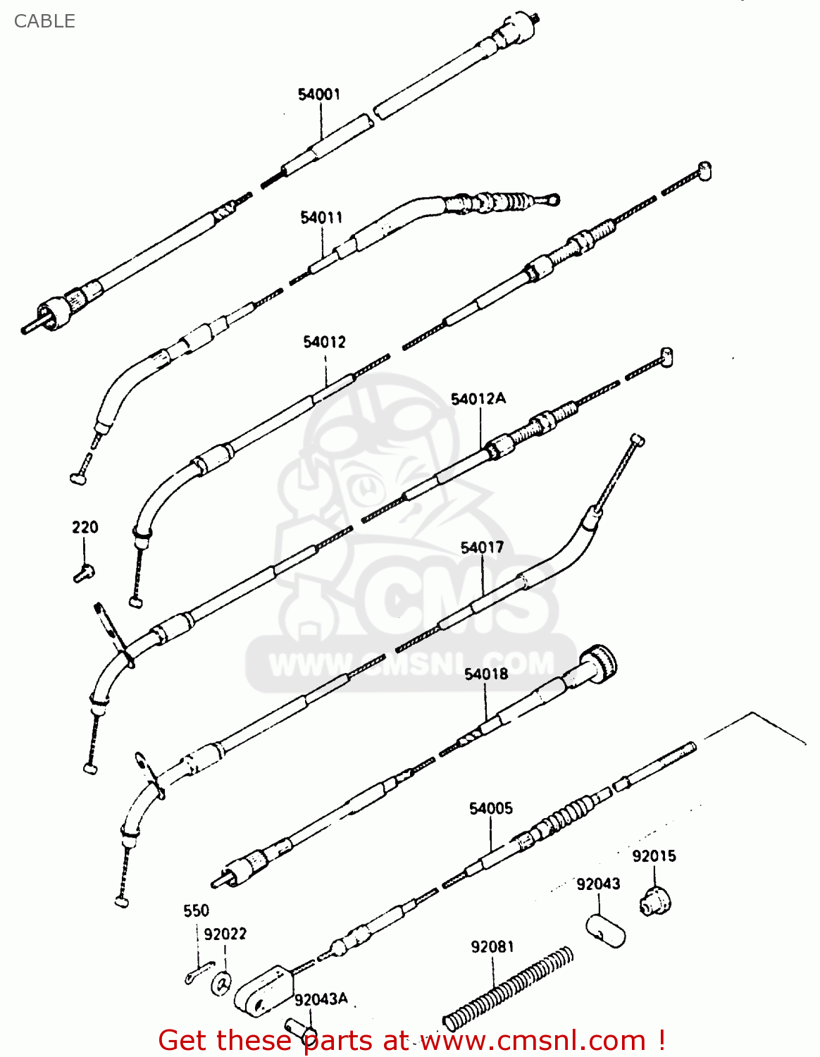 CABLE EN400A2 VULCAN 1986 CANADA / LIQUID COOLED