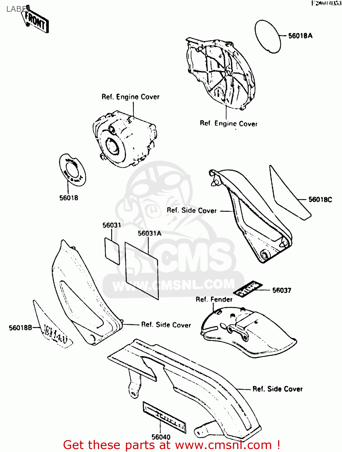 LABEL EN400A2 VULCAN 1986 CANADA / LIQUID COOLED